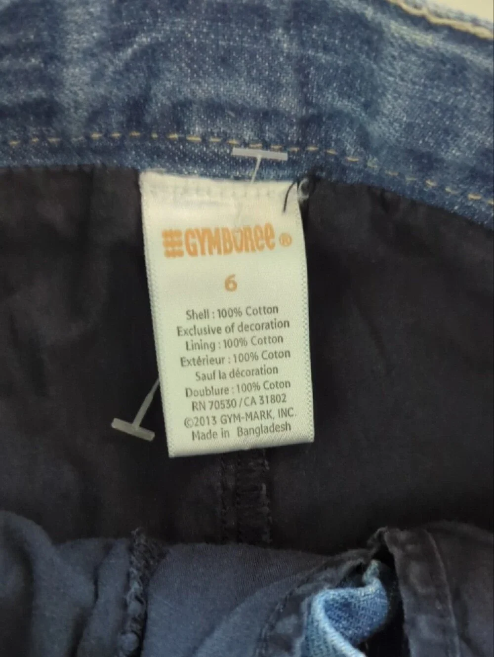 Gymboree Blue Denim Skirt with Navy Lining